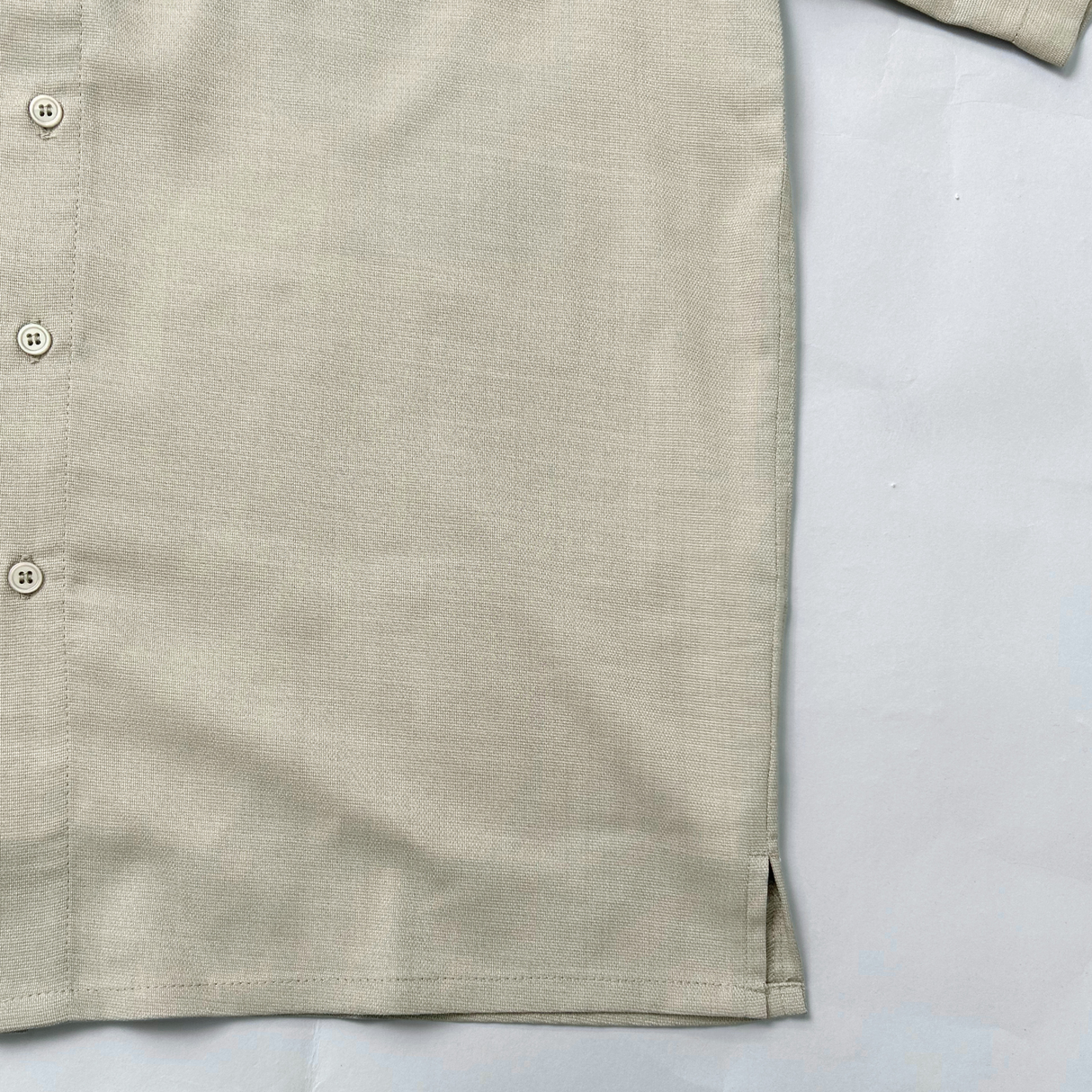 NOBIRUNOストレッチ半袖シャツ(リネンライク)