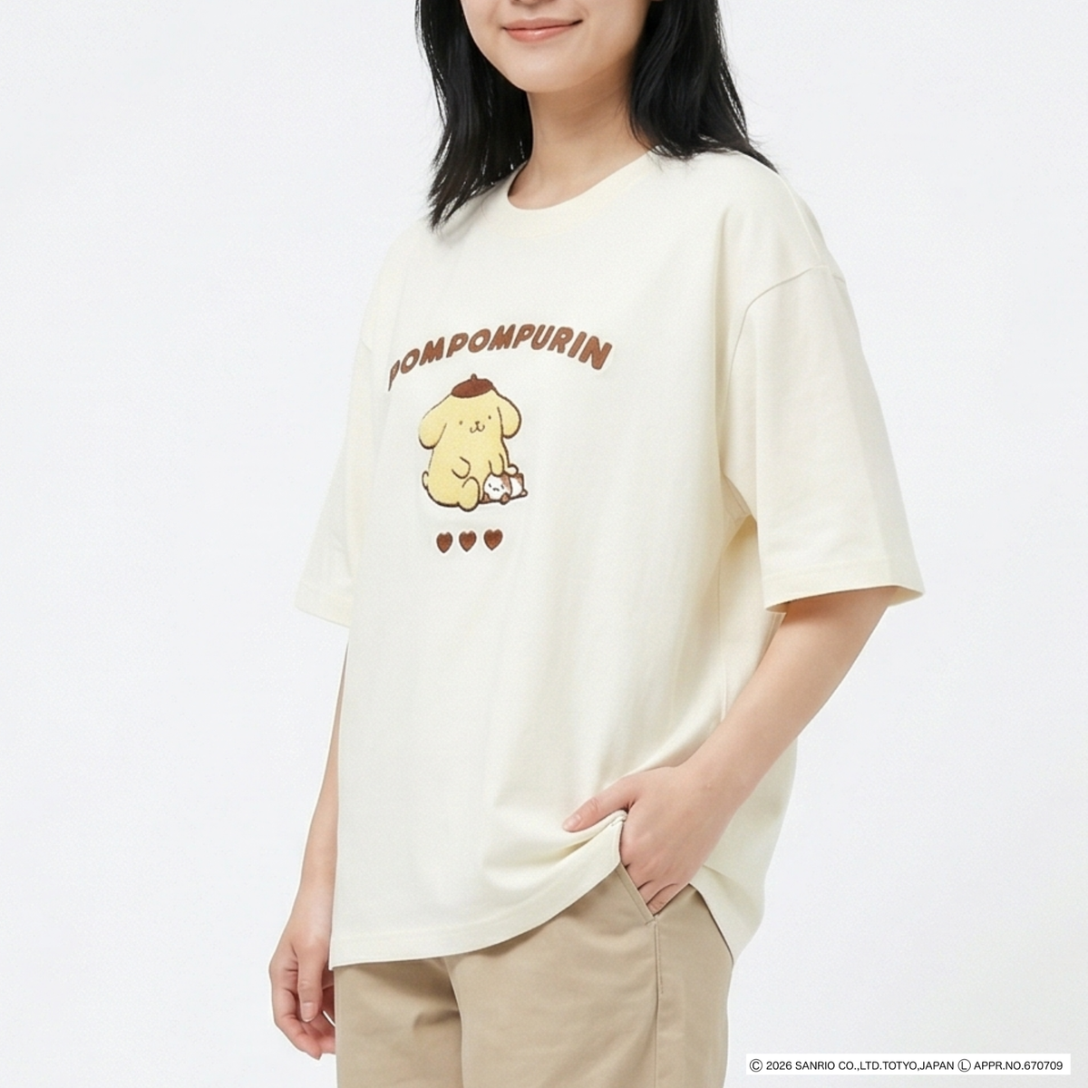 ポムポムプリン Tシャツ形タオル サンリオキャラクターズ】ポムポムプリンフロント刺繍冷感Tシャツ – RIALT