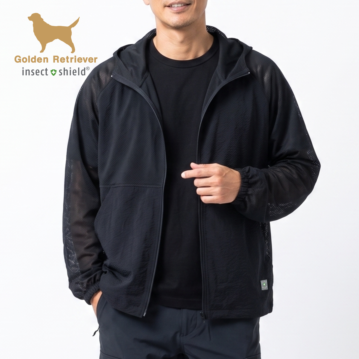 【Golden Retriever×TRIALコラボ】インセクトシールドメッシュパーカー