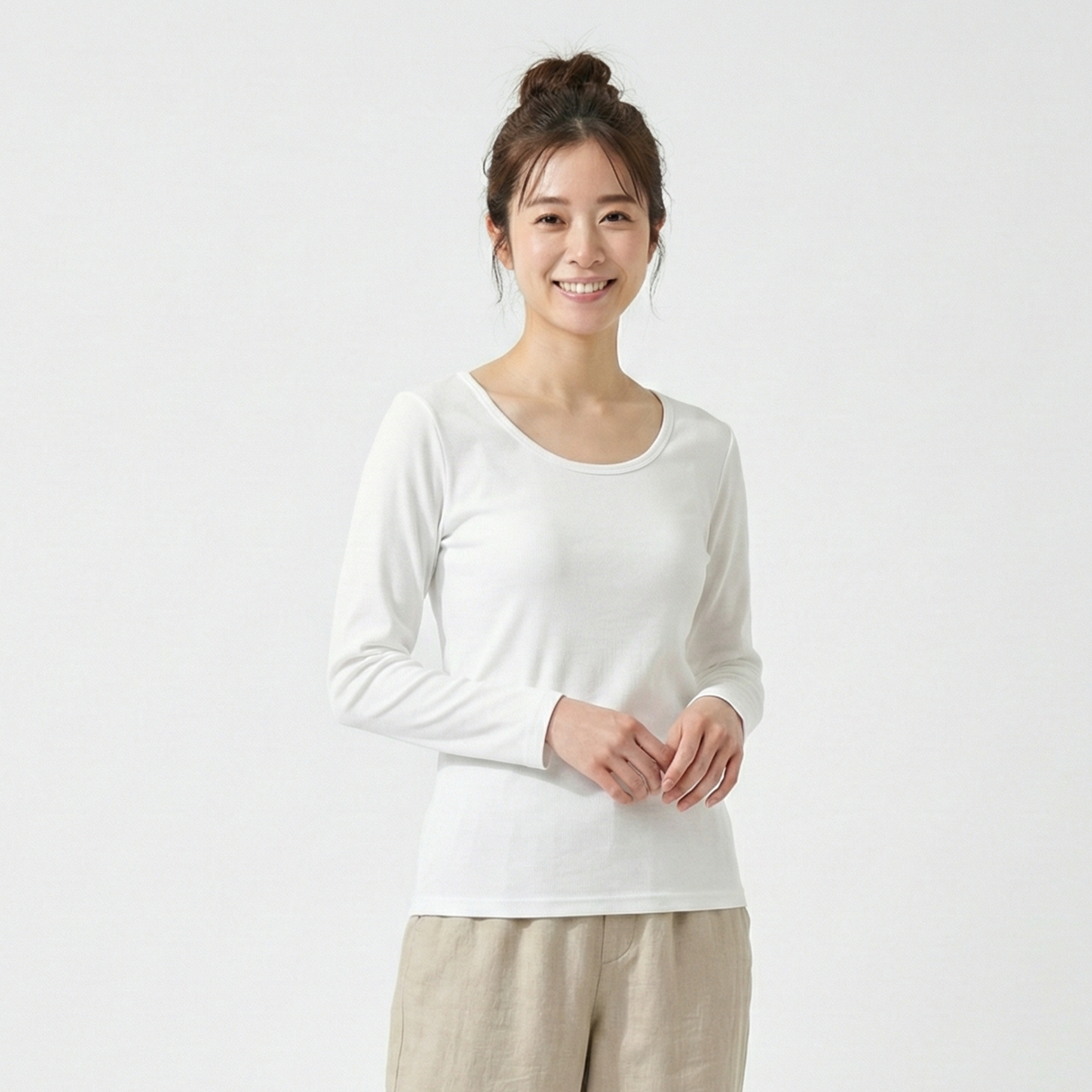 UVケアインナー クルーネック長袖