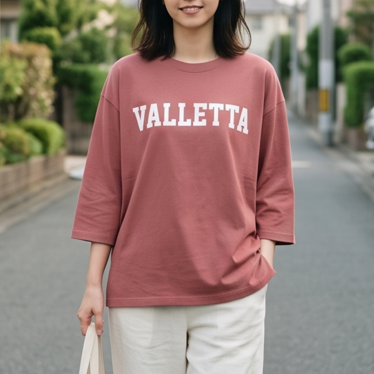 オーバーサイズプリントTシャツ(長袖)