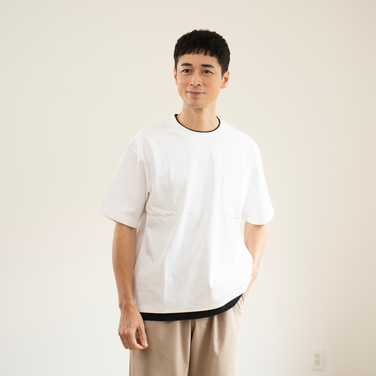 綿100% BIG Tシャツ(半袖)レイヤード