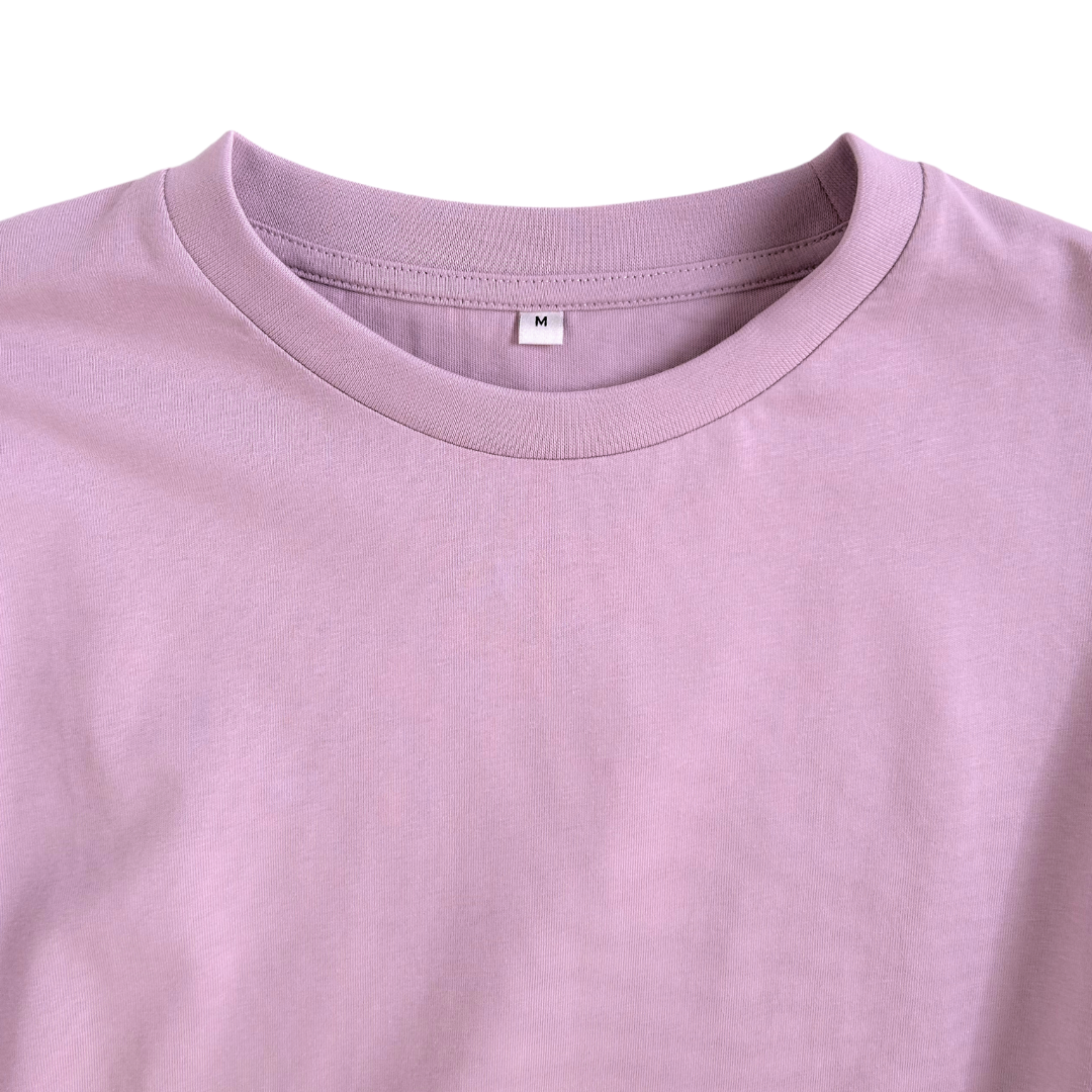 綿100%ワイドスリット長袖Tシャツ