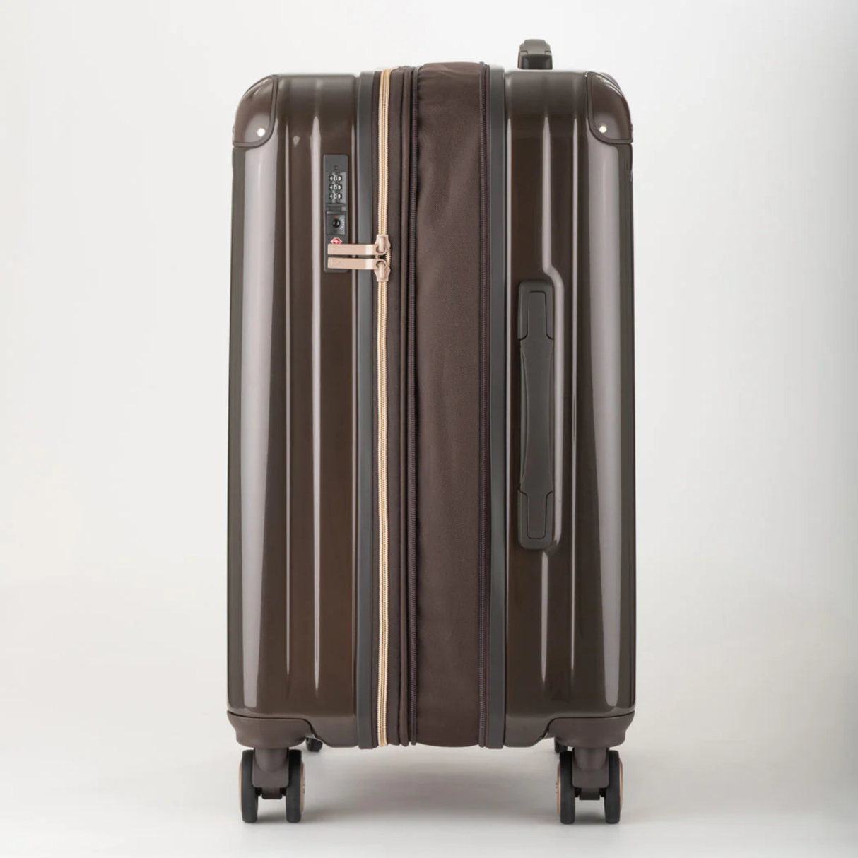 ストッパー付き鏡面拡張ファスナーキャリーVELIRO56L