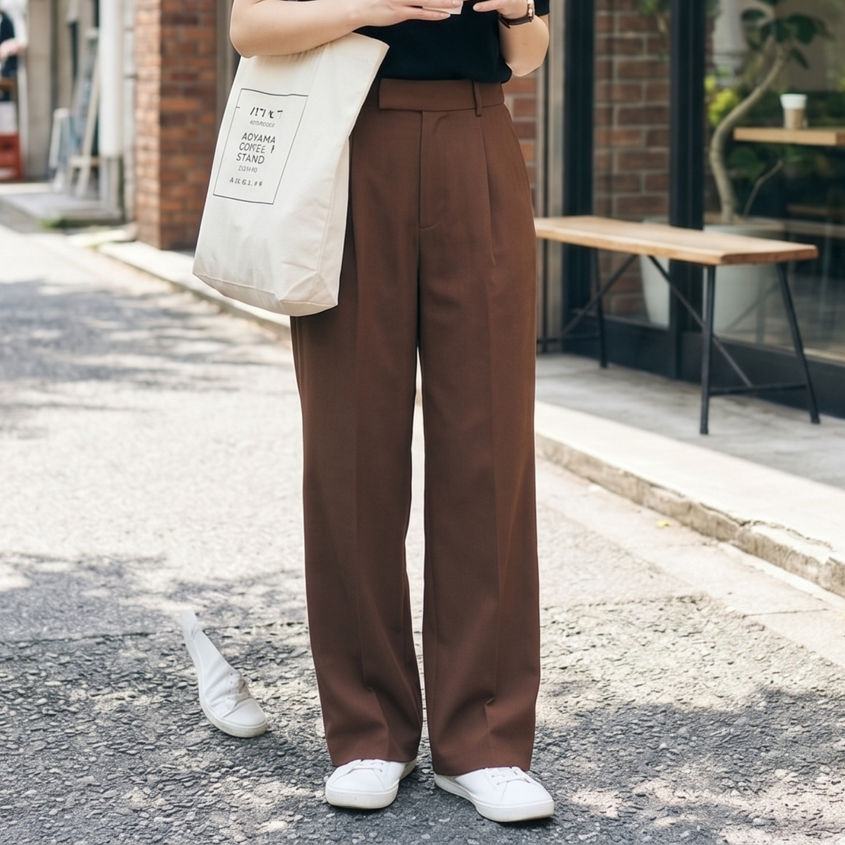 【Room&Out Work】セミワイドパンツ