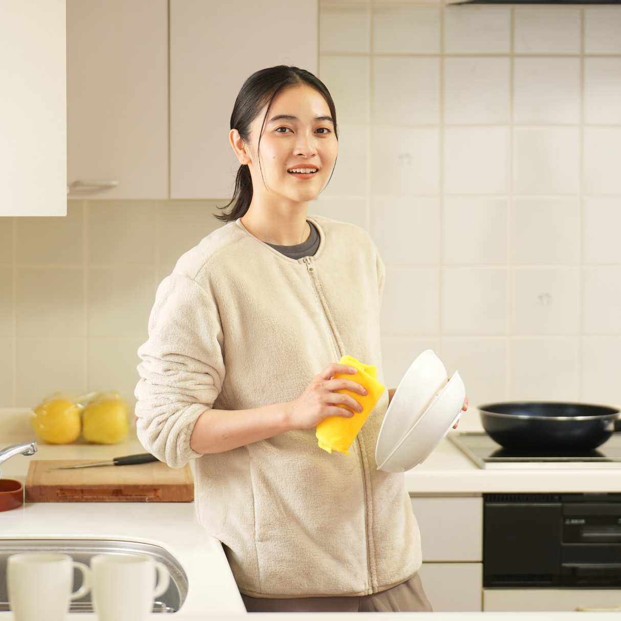 シルキーフリースノーカラージャケット