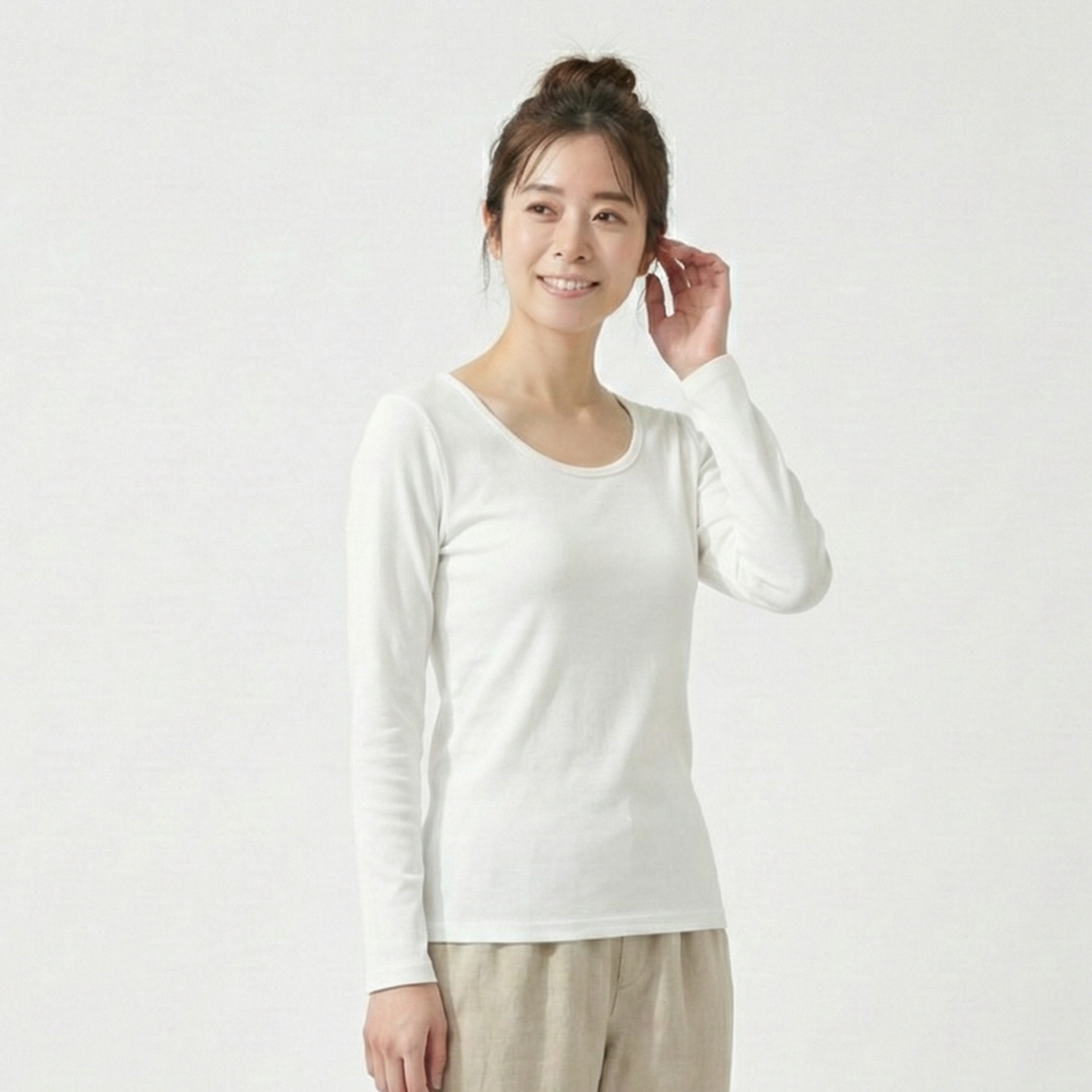 UVケアインナー クルーネック長袖