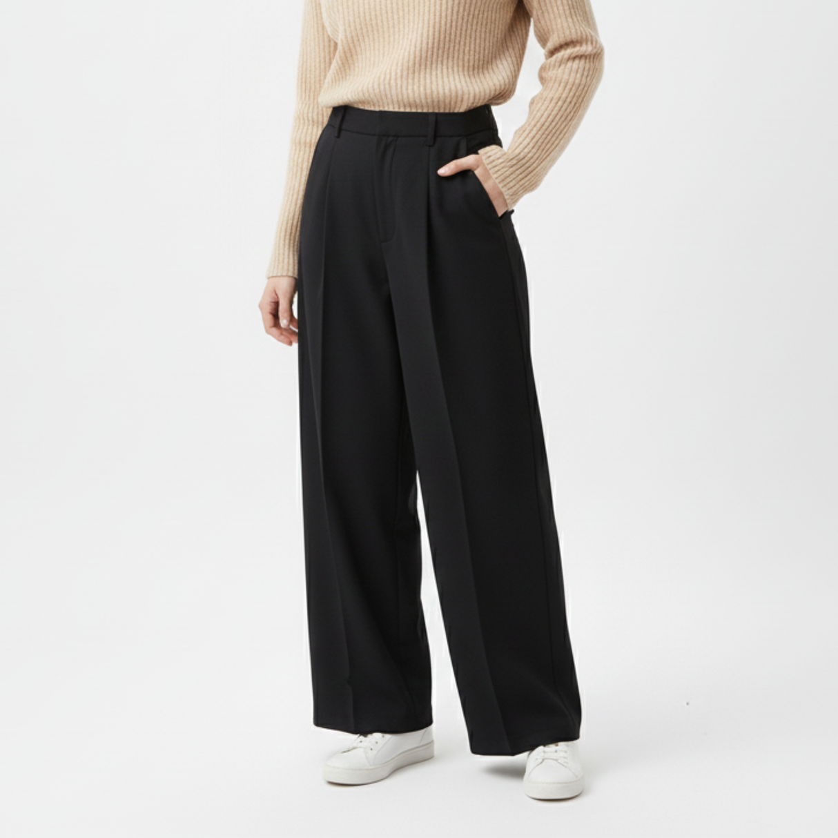 タックワイドパンツ