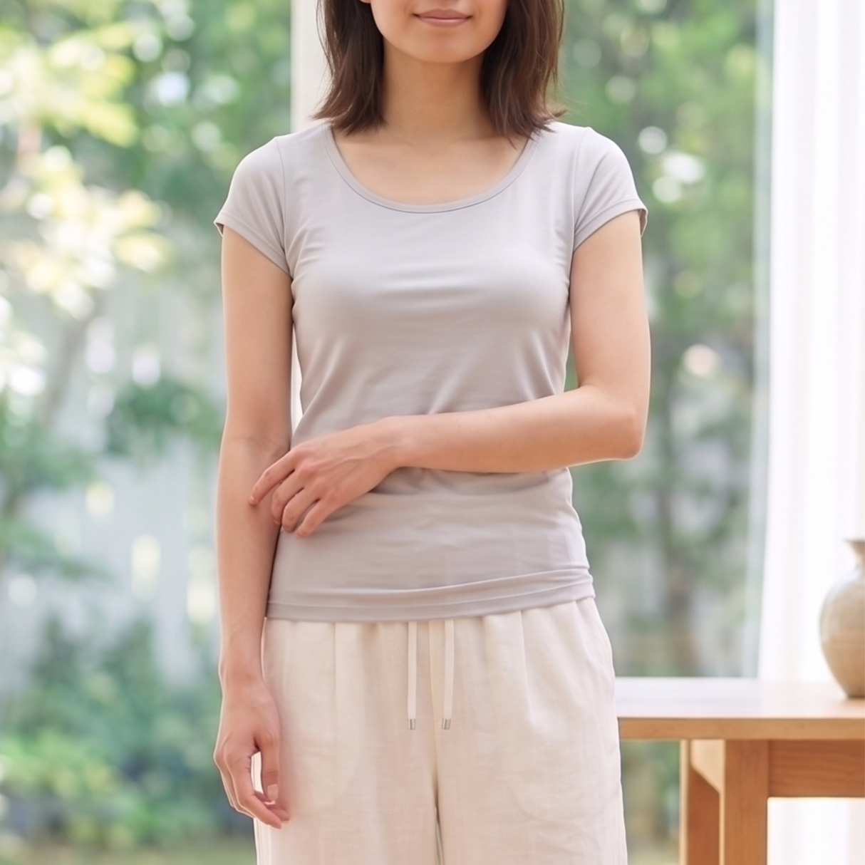 ひやタッチインナー フレンチ袖