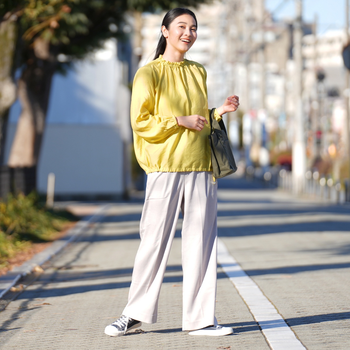 サラックスイージーワイドパンツ