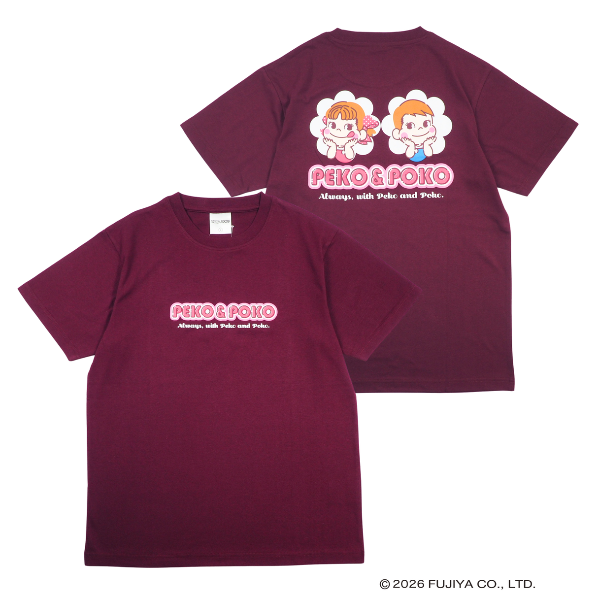 【Peko&Poko】ペコ&ポコ プリントTシャツ