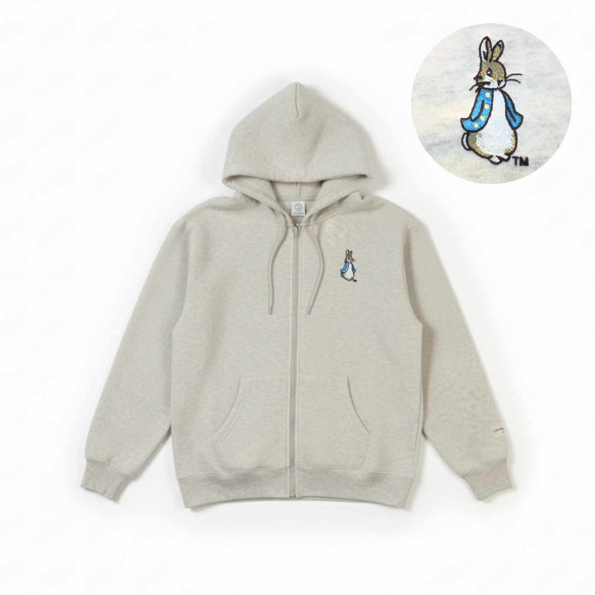 ピーターラビット裏起毛ジップパーカー