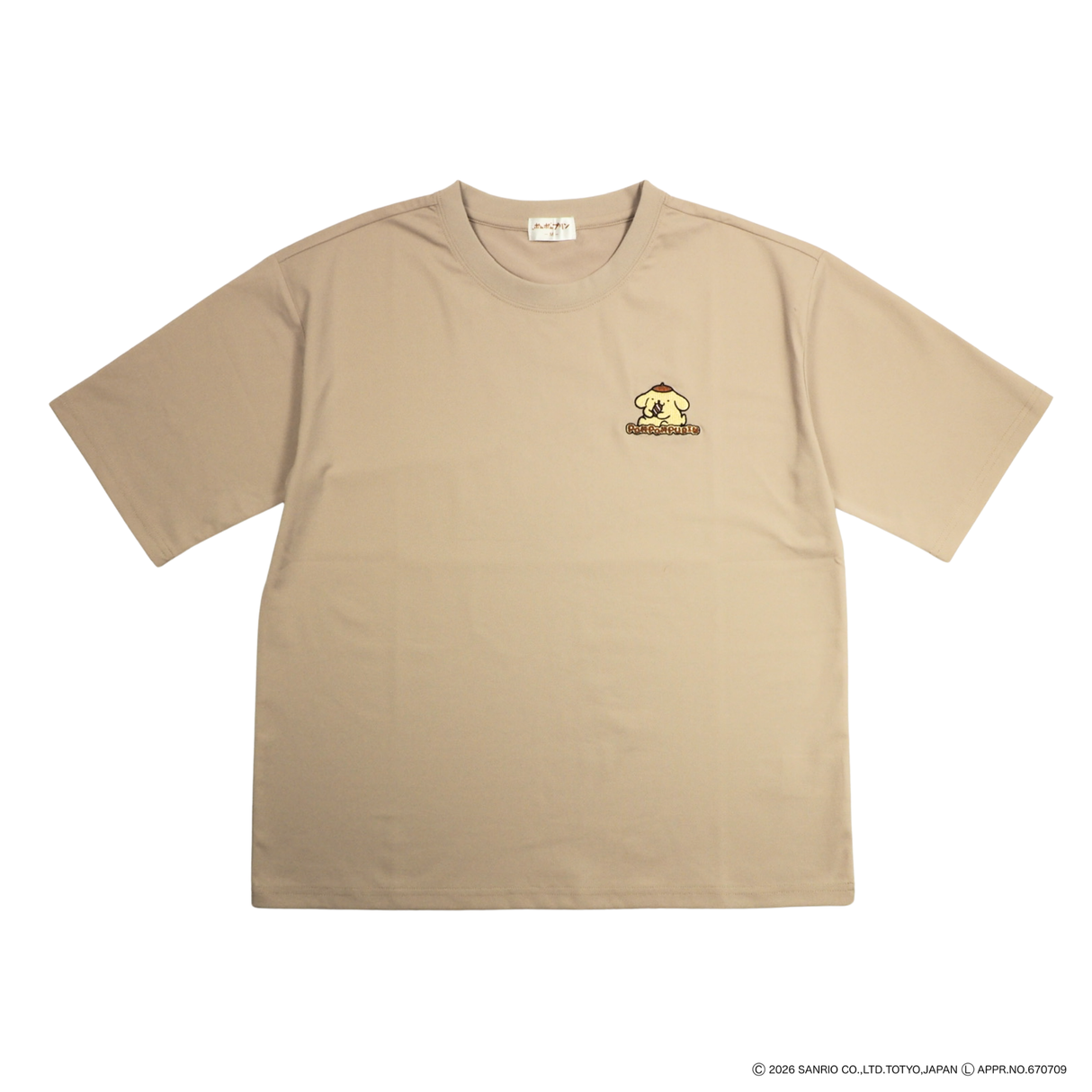 【サンリオキャラクターズ】ポムポムプリンワンポイント冷感Tシャツ