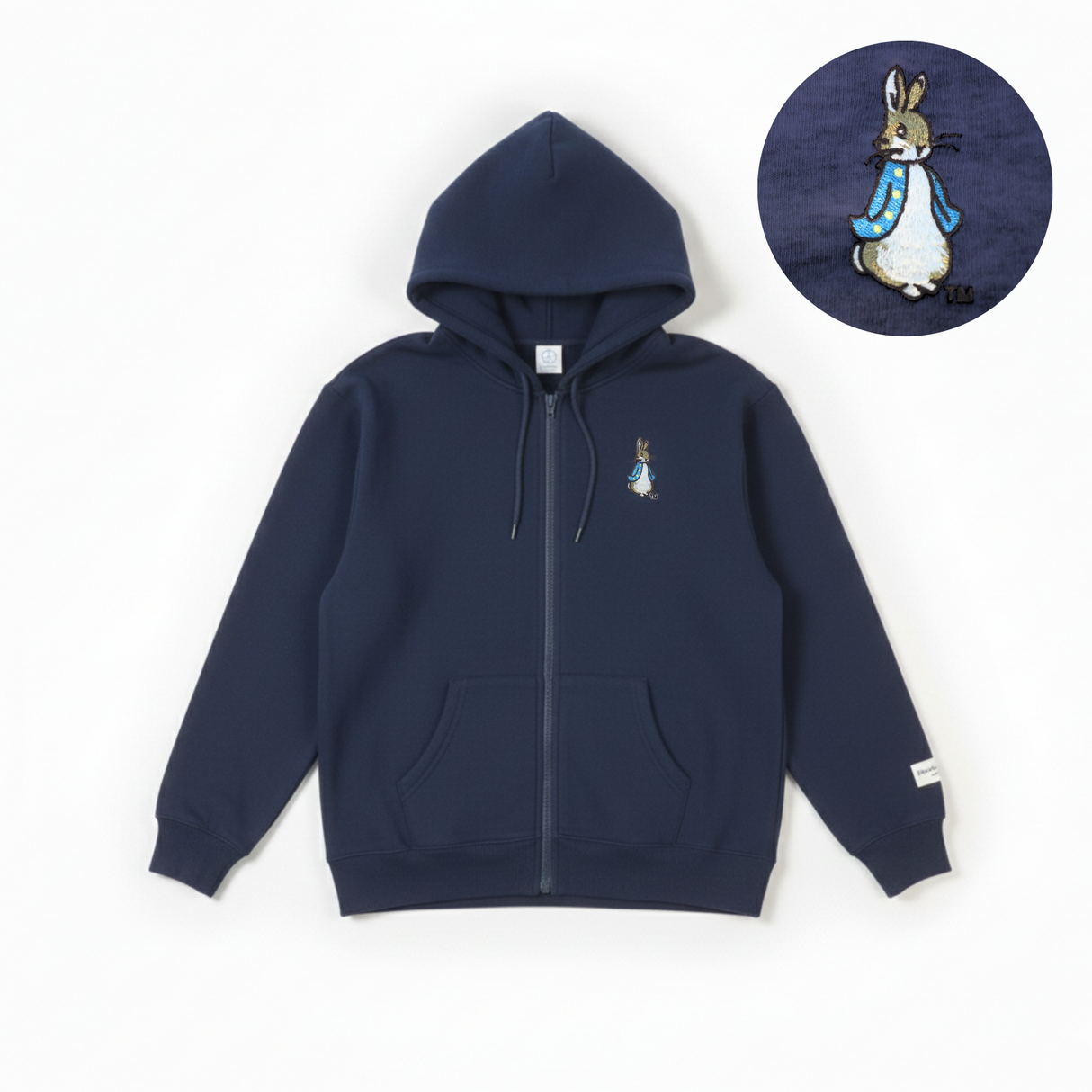 ピーターラビット裏起毛ジップパーカー