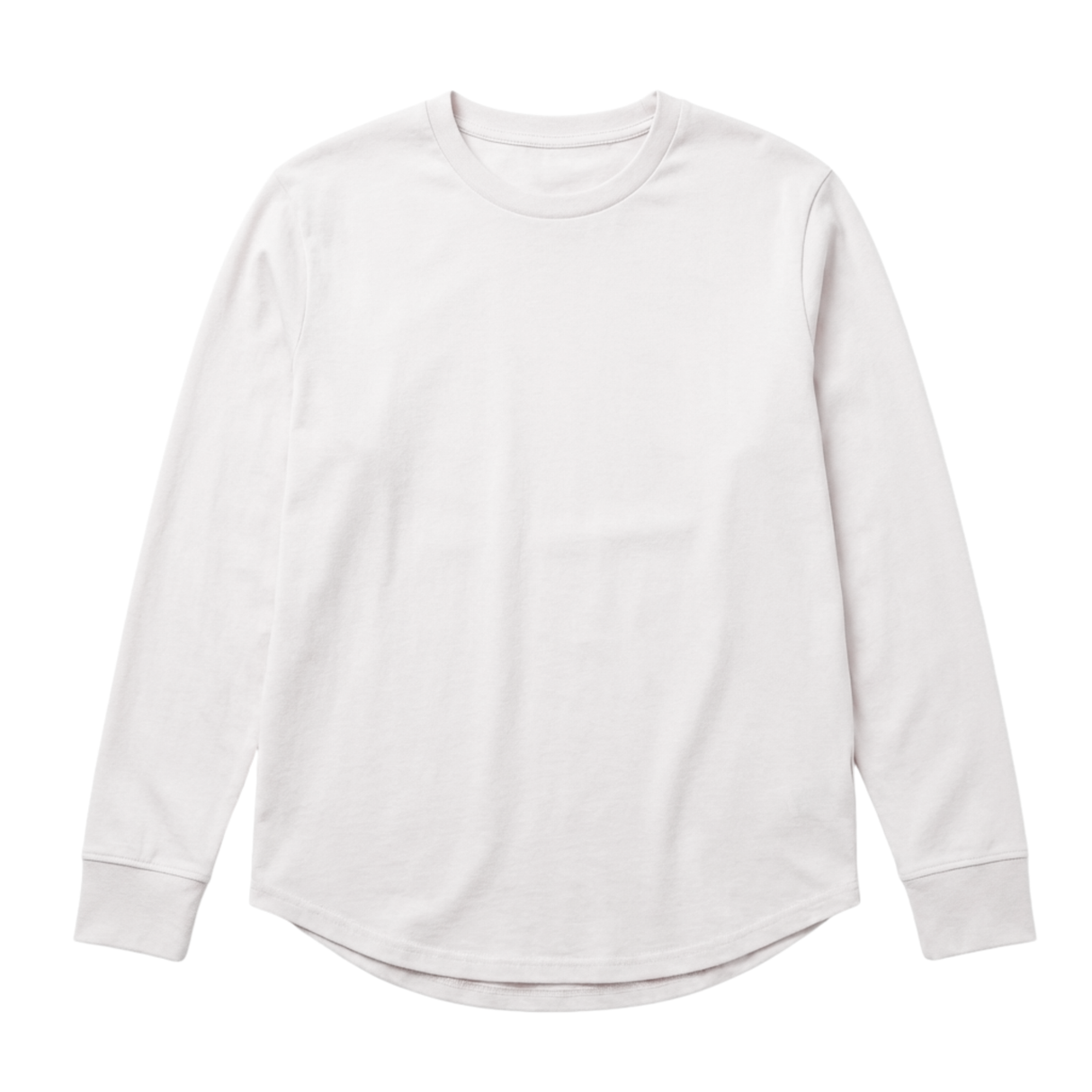 プレミアムファインコットンクルーネック長袖Tシャツ