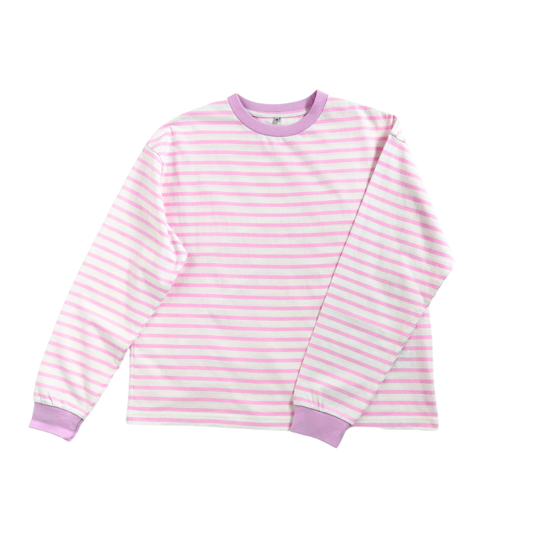 しっかりコットンボーダーTシャツ(長袖)