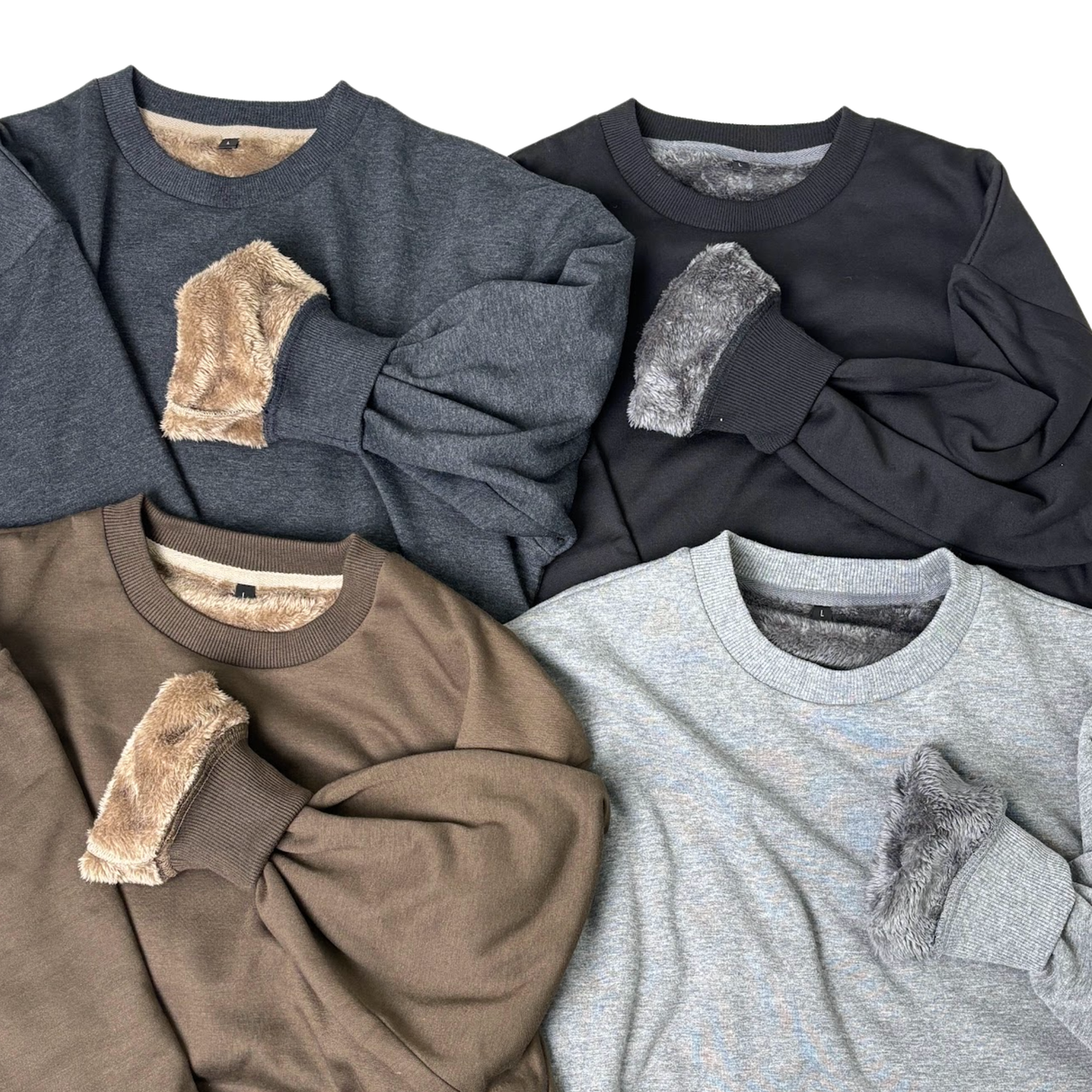 裏ボアクルーネックトレーナー