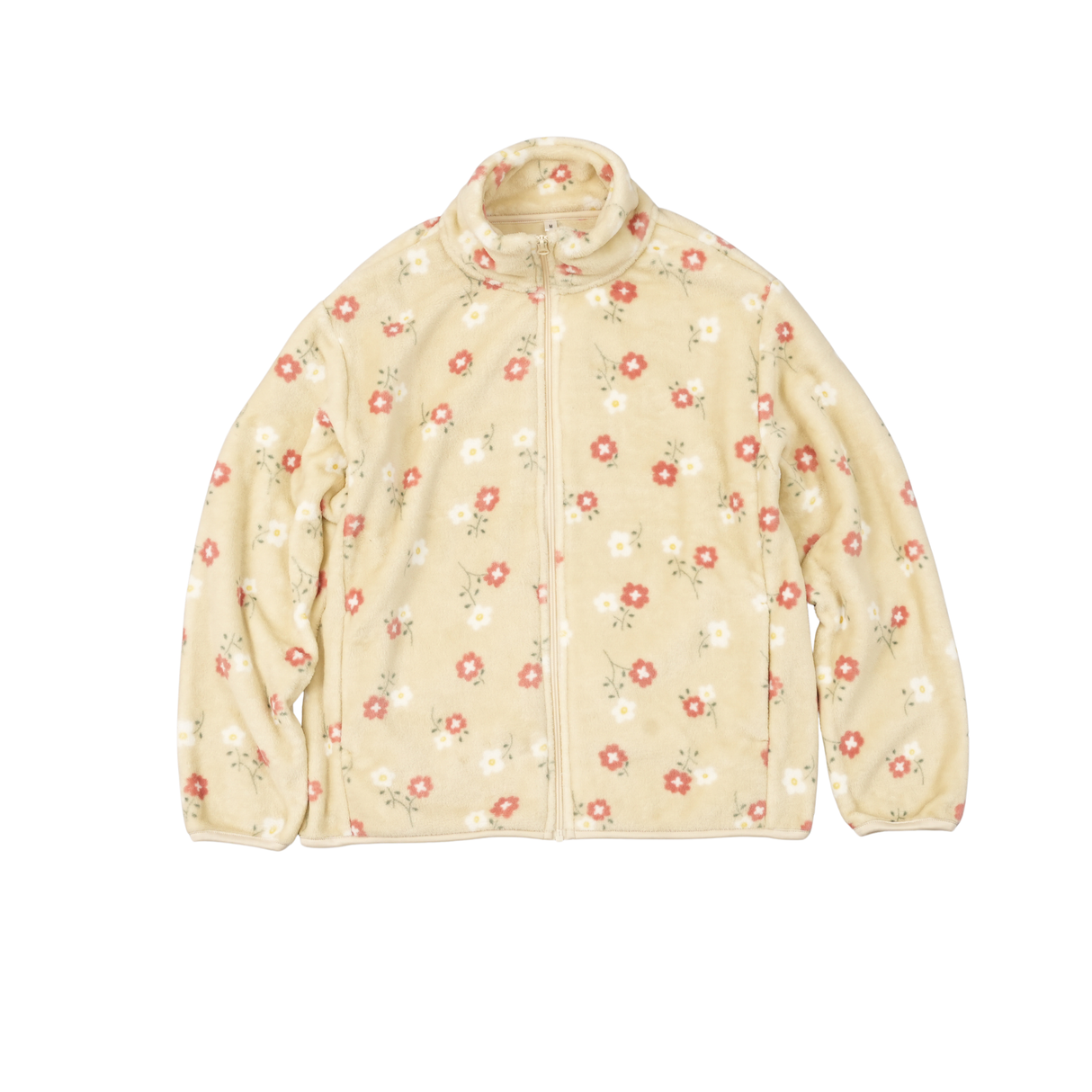 シルキーフリースジャケット総柄