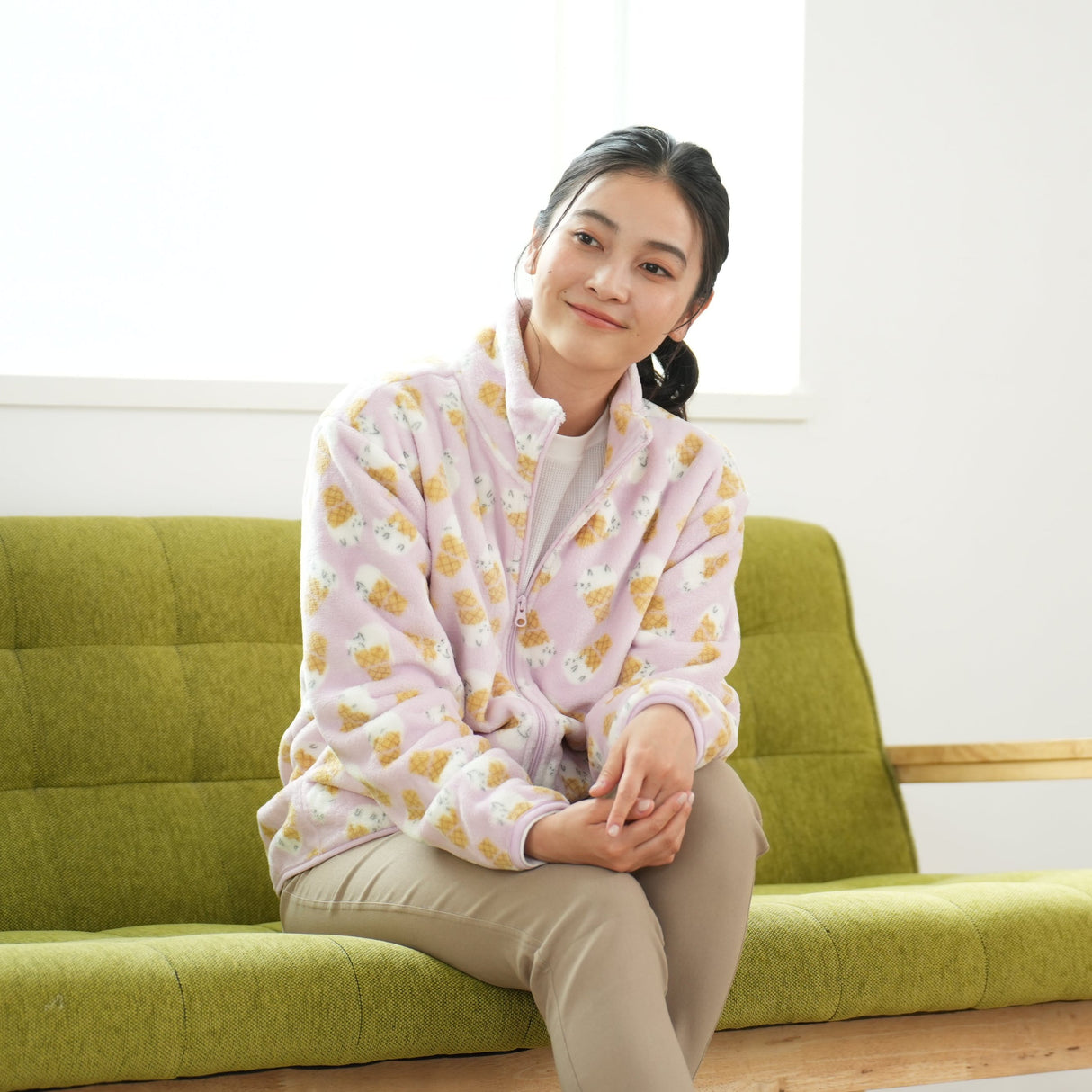 シルキーフリースジャケット 総柄(2024年モデル)