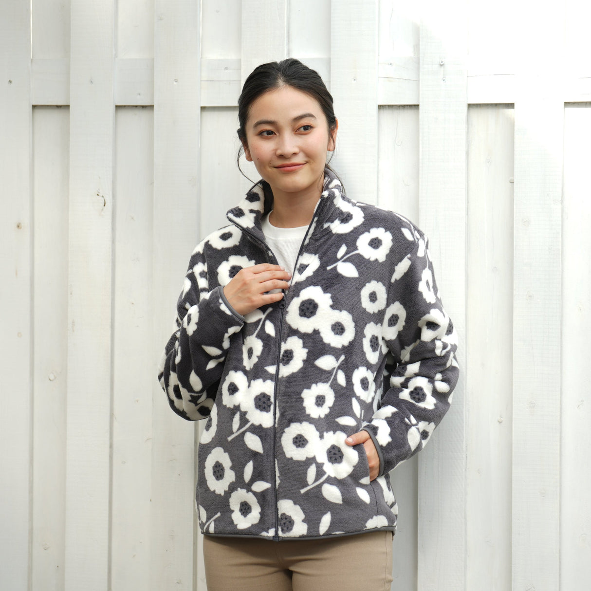 シルキーフリースジャケット 総柄(2024年モデル)