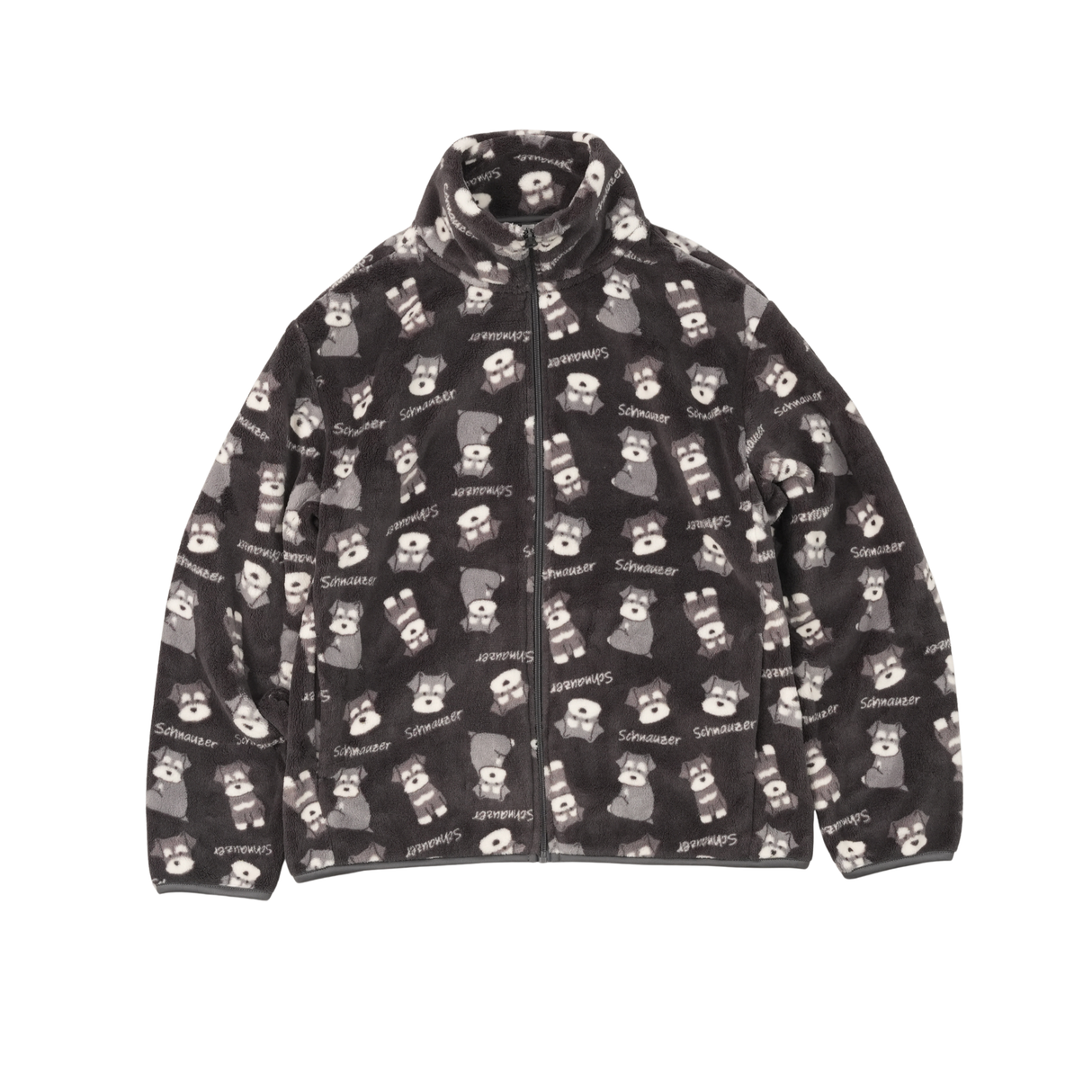 シルキーフリースジャケット総柄