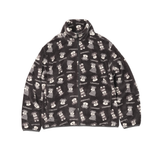 シルキーフリースジャケット総柄