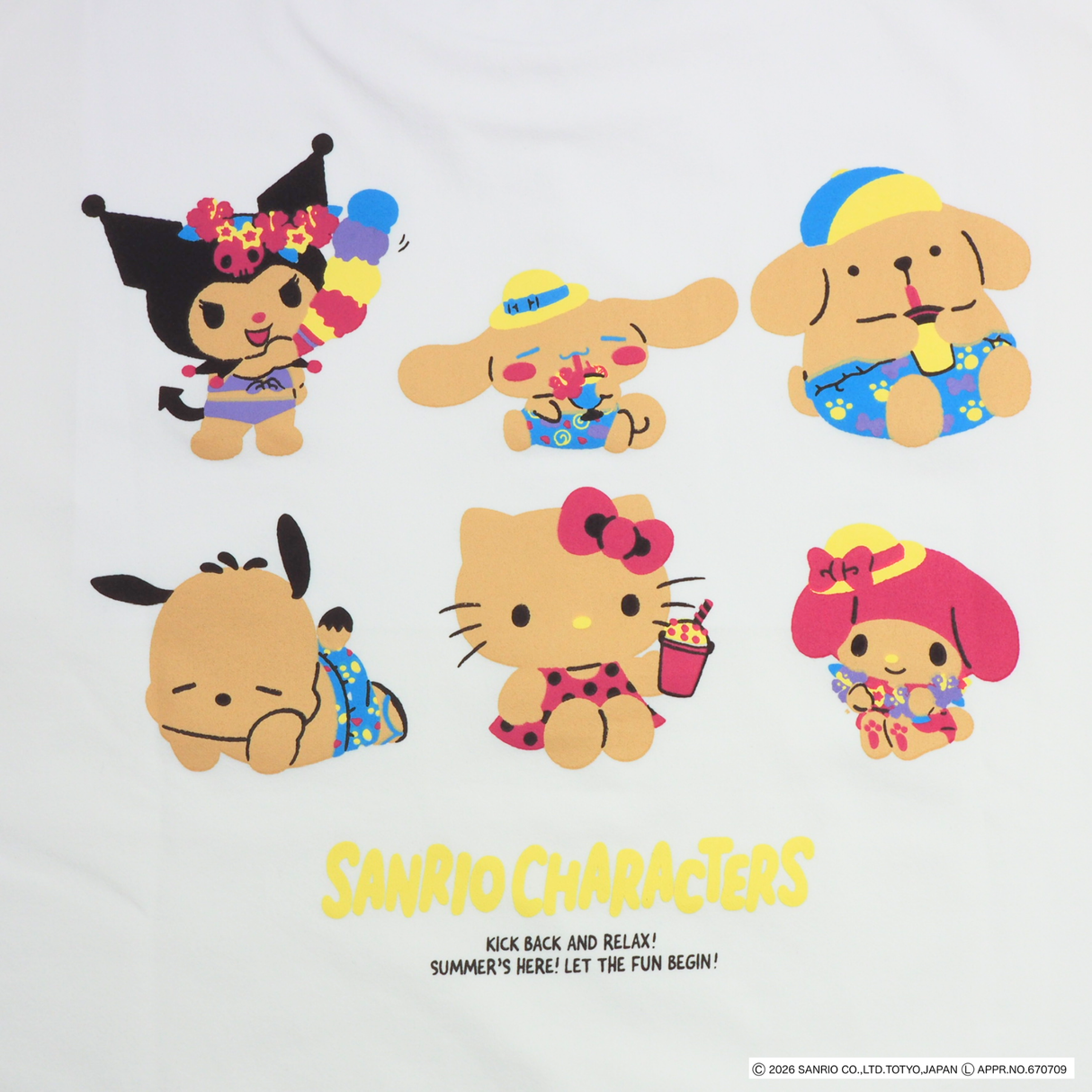 【サンリオキャラクターズ】バックプリント冷感Tシャツ