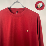 綿100%長袖刺繍Tシャツ