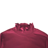 リブメローハイネック長袖Tシャツ