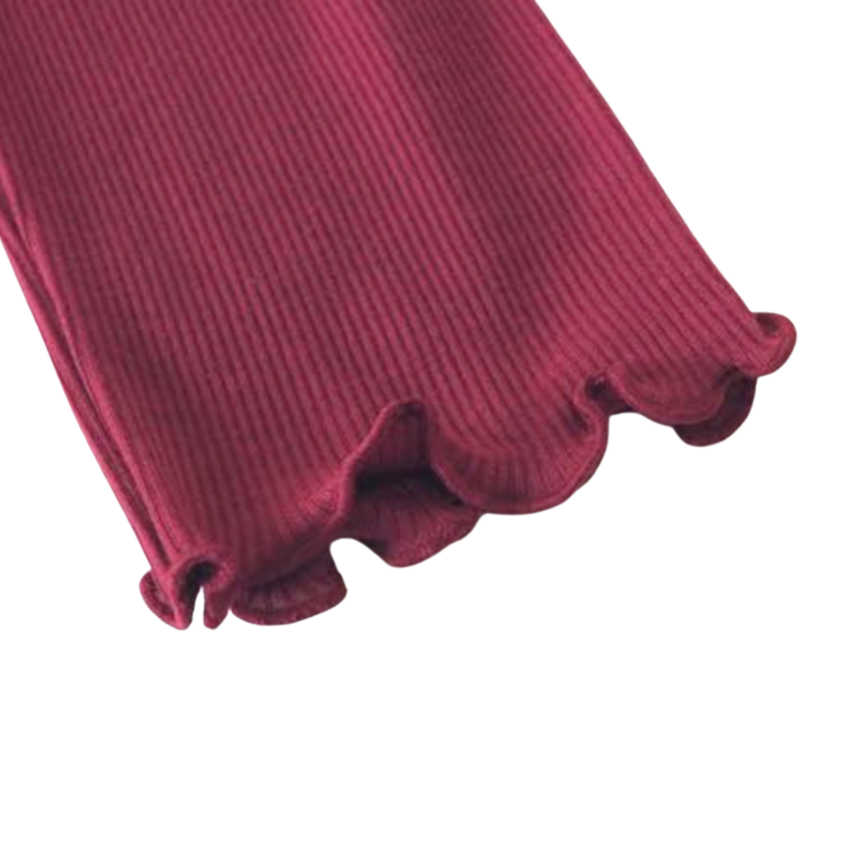 リブメローハイネック長袖Tシャツ