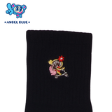 【ANGEL BLUE】ワンポイント刺繍 靴下