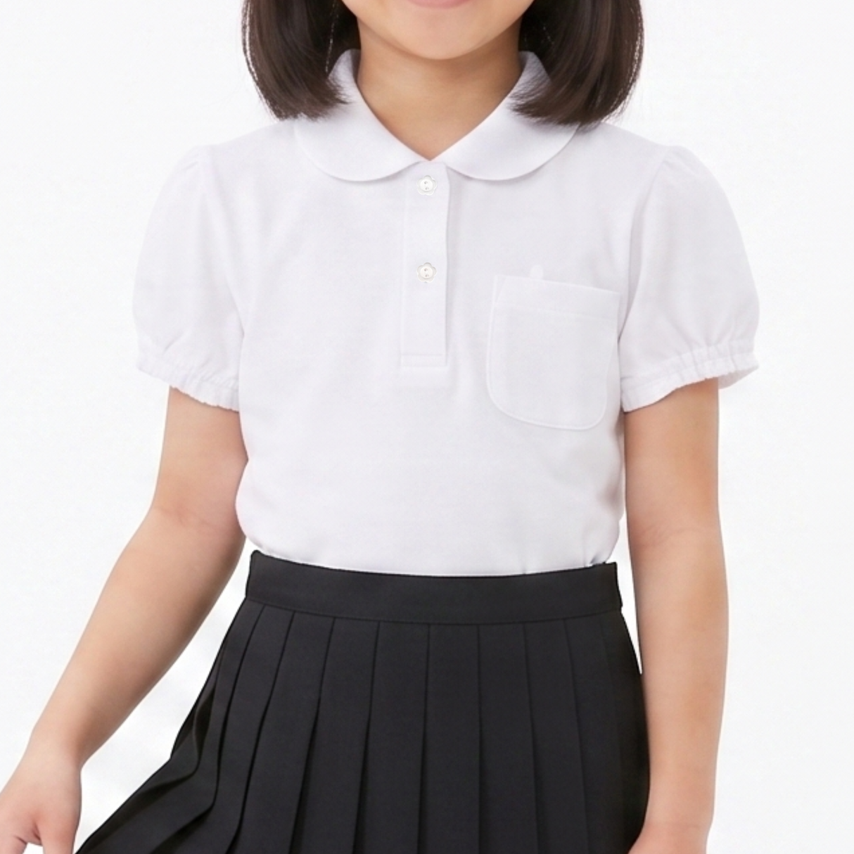 女児用スクールポロシャツ鹿の子(半袖)
