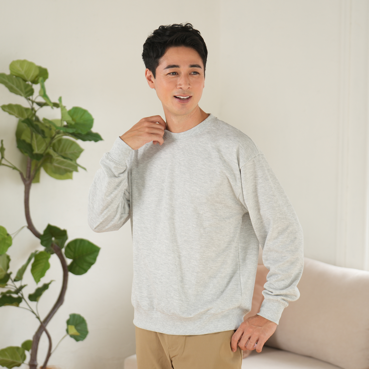 裏起毛スウェットプルオーバー(無地)