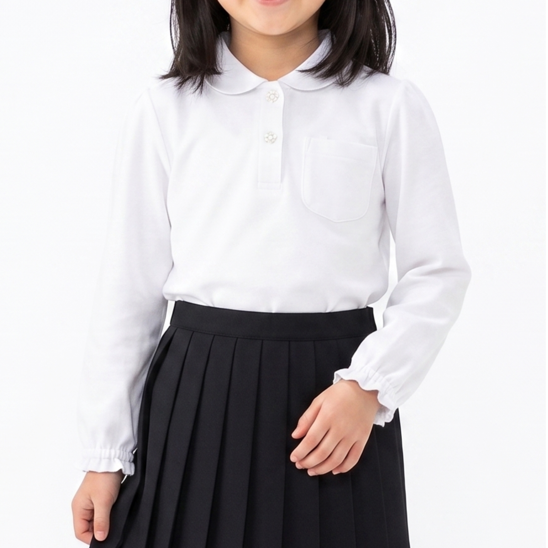 女児用スクールポロシャツ鹿の子(長袖) – RIALT