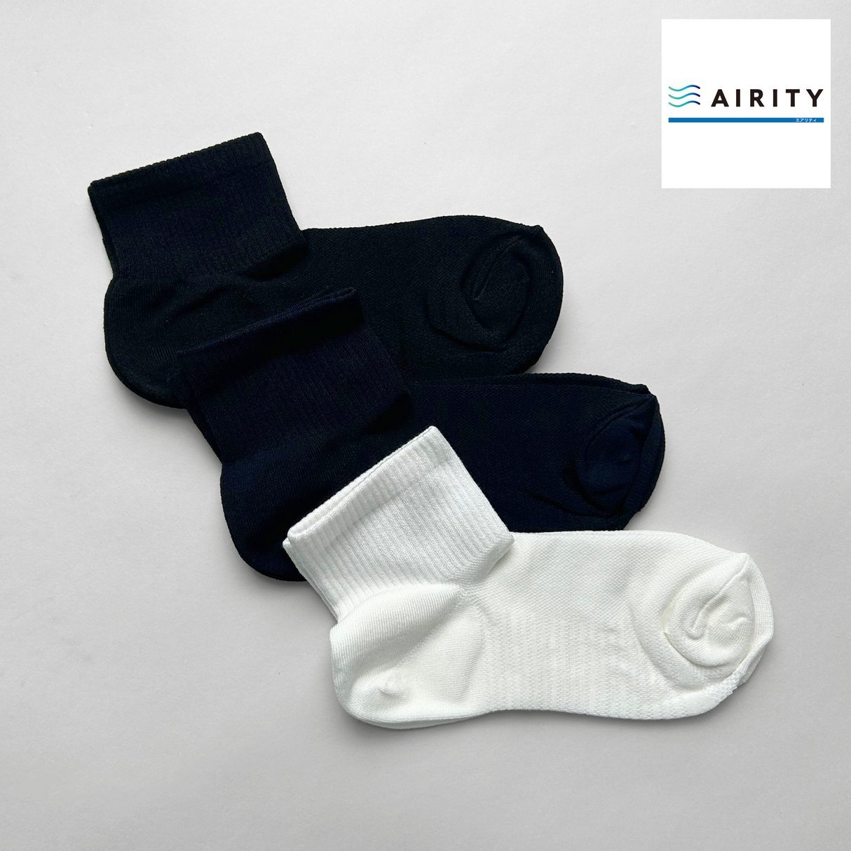 AIRITYソックスリッチェルハーフ（メッシュ）