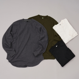 ワッフルクルーネック長袖Ｔシャツ