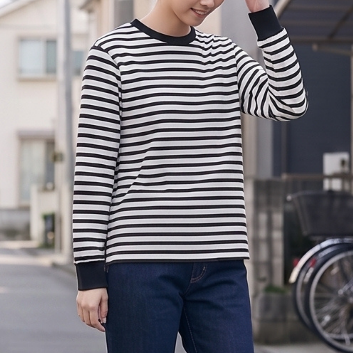 プレミアムファインコットンクルーネックTシャツ（長袖）2026年秋冬モデル