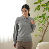 シルキーニットポロシャツ