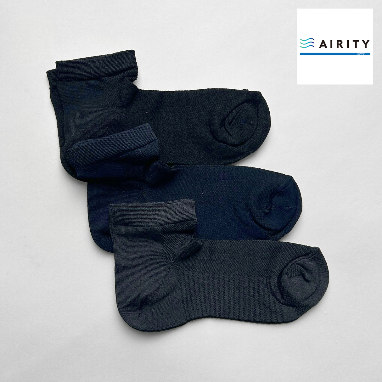 AIRITYソックスハーフ（メッシュ）