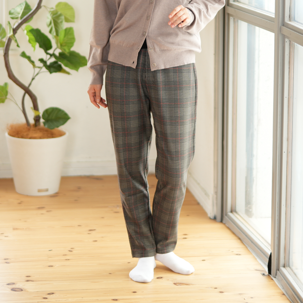 よろこ美レギンス 裏ベロア 総柄