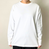 綿100%ワイドスリット長袖Tシャツ
