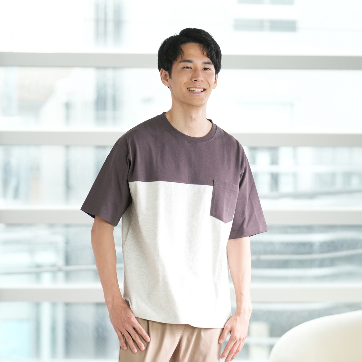 綿100% BIG Tシャツ （切替）