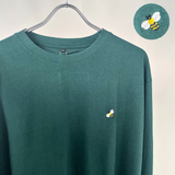 綿100%長袖刺繍Tシャツ