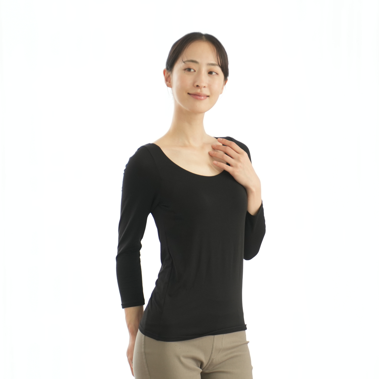 【ONFEEL】吸湿発熱ブラトップ長袖