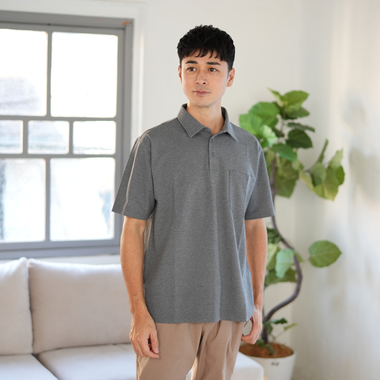 RRL ポロシャツ グレー ドライBIG ポロシャツ – RIALT