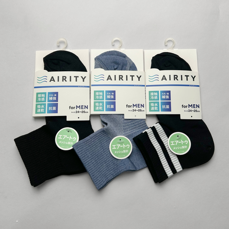 AIRITYソックスハーフスニーカー（メッシュ）