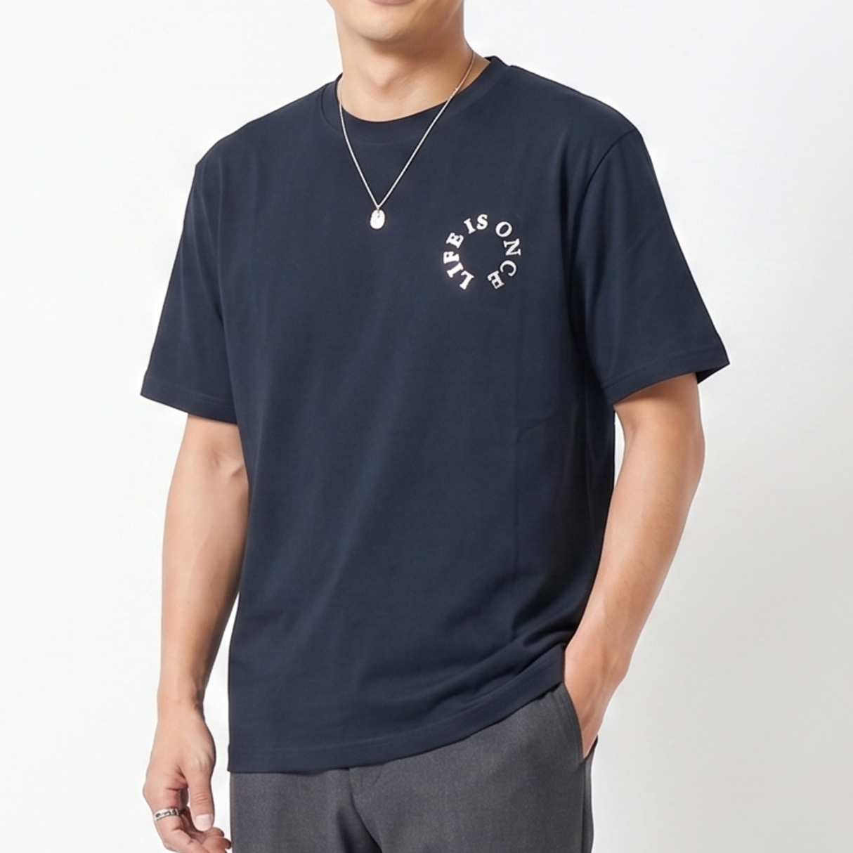 ホイルプリントTシャツ(サークルロゴ)