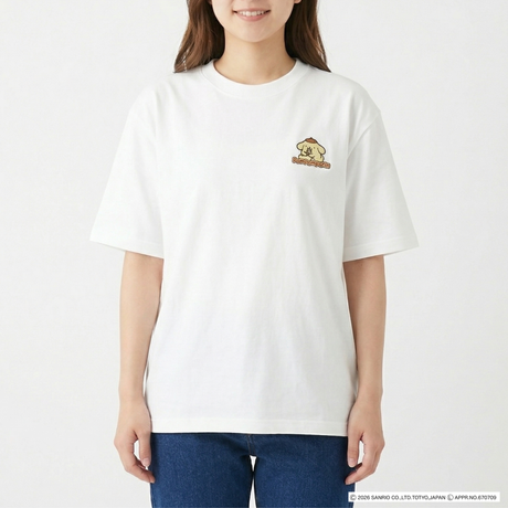 【サンリオキャラクターズ】ポムポムプリンワンポイント冷感Tシャツ