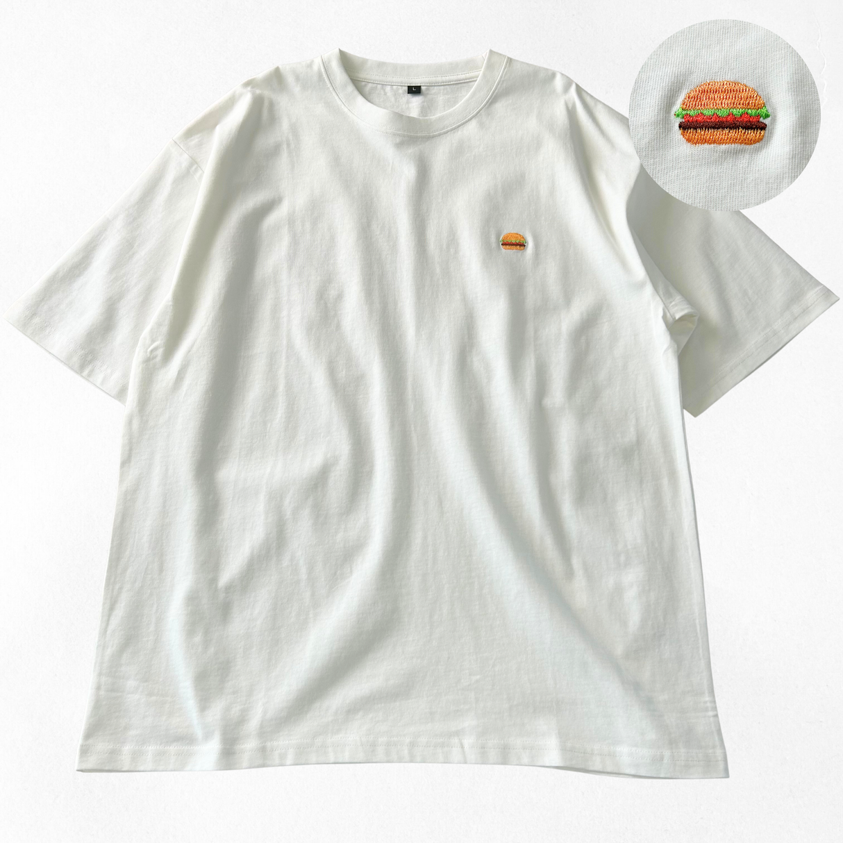 綿100%刺繍Tシャツ（食べ物）