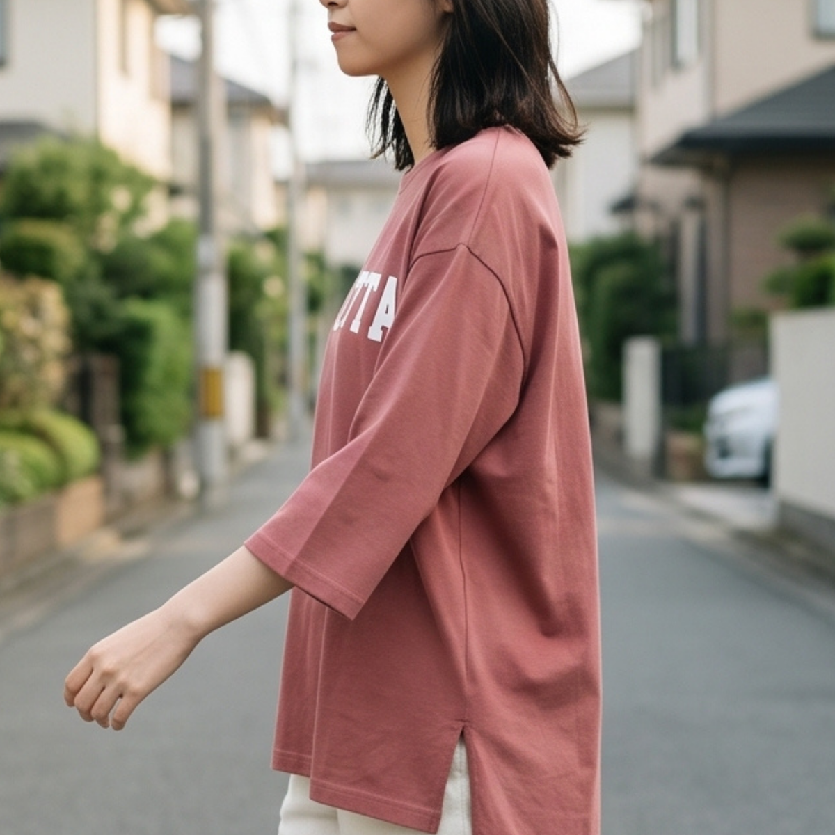オーバーサイズプリントTシャツ(長袖)